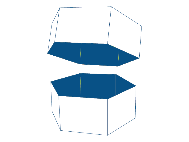Hexagon Shaped Top Bottom Box